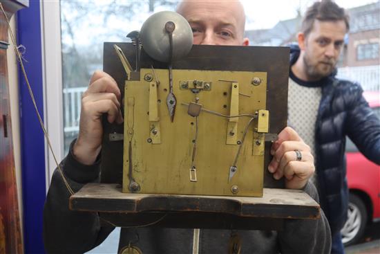 Richard Midgley. A George III later cased chiming eight day longcase clock, 7ft 10in.